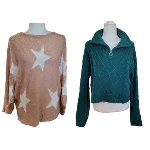 BCBG Wishlistbrand Sweater Bundle 2 Long Sleeve Sweaters Value Priced Women's...